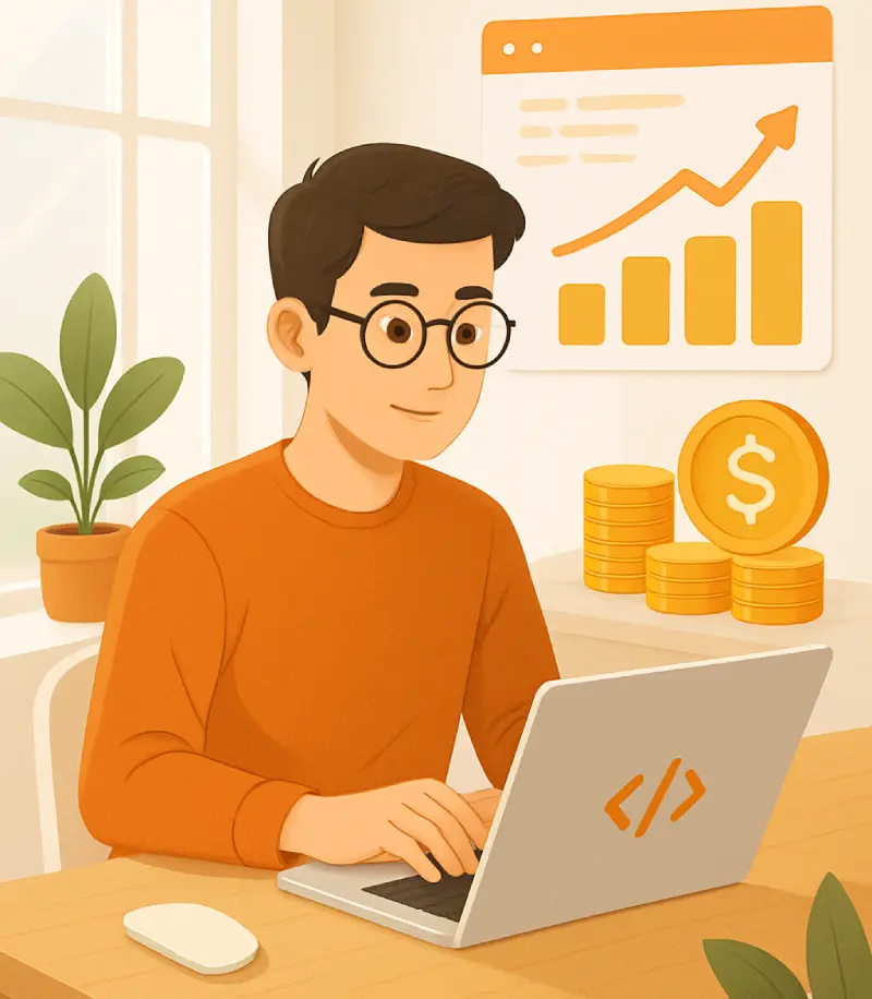 درآمد برنامه نویس فرانت اند (front-end developer)